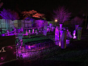 Halloween 2021 - Halloween Cemetery with Tombstones, Halloween Fence, and Halloween Coffin