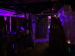 Halloween 2021 - View into the creepy barn from the back